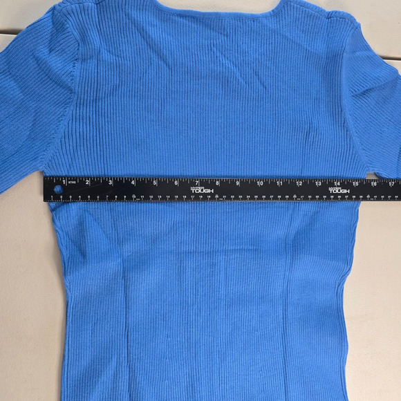 Koinshha Sweater Dress Women's XL Blue Slim Fit Long Sleeve Pullover Round Neck - Picture 9 of 16